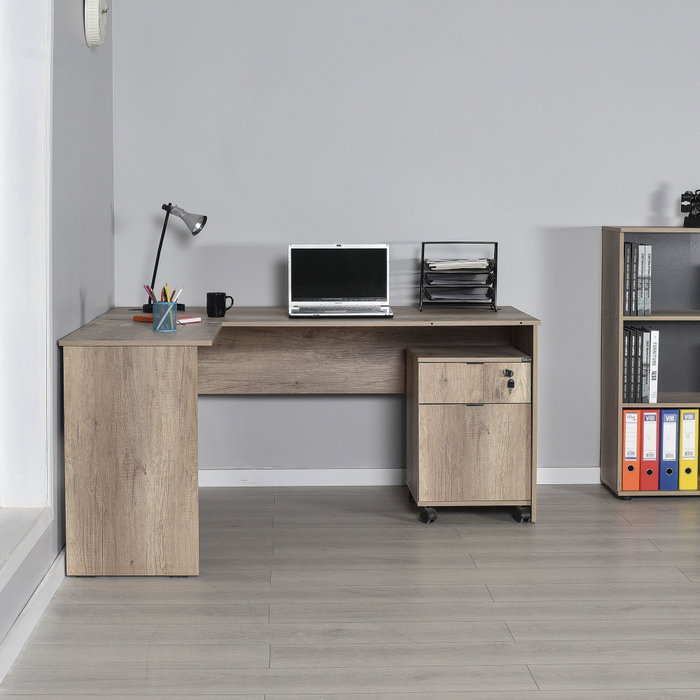 Hanah Home Rms-320-Tt-1 Escritorio de Estudio Nogal Claro